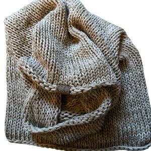 C.C. Knit Scarf in Beige